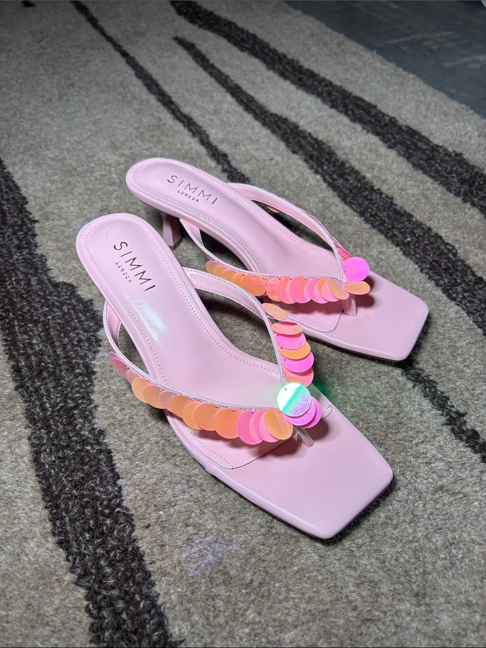 Pink Sequin Heels